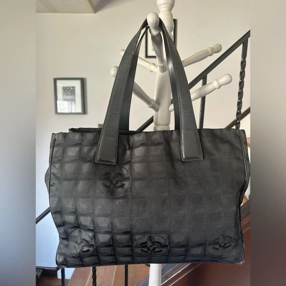 Chanel Black Travel Line Tote